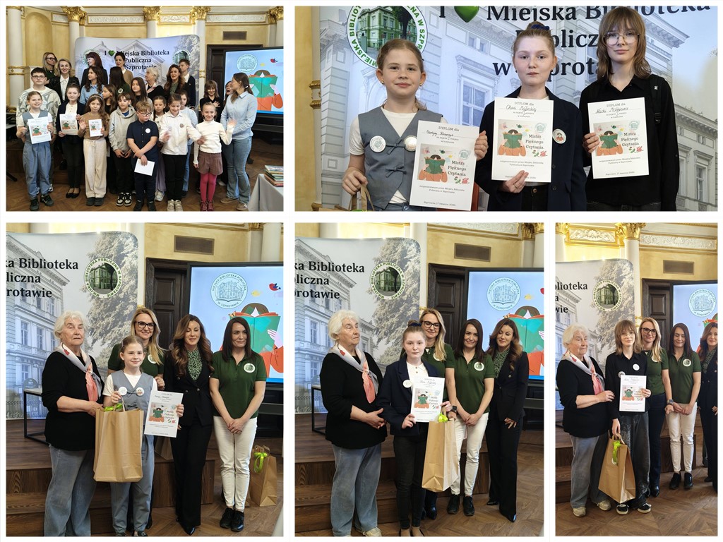 Laureatki Gminnego Konkursu "Mistrz Pięknego Czytania"